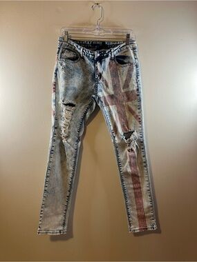 Premier for Rue 21 Union Jack Skinny Jeans Vintage